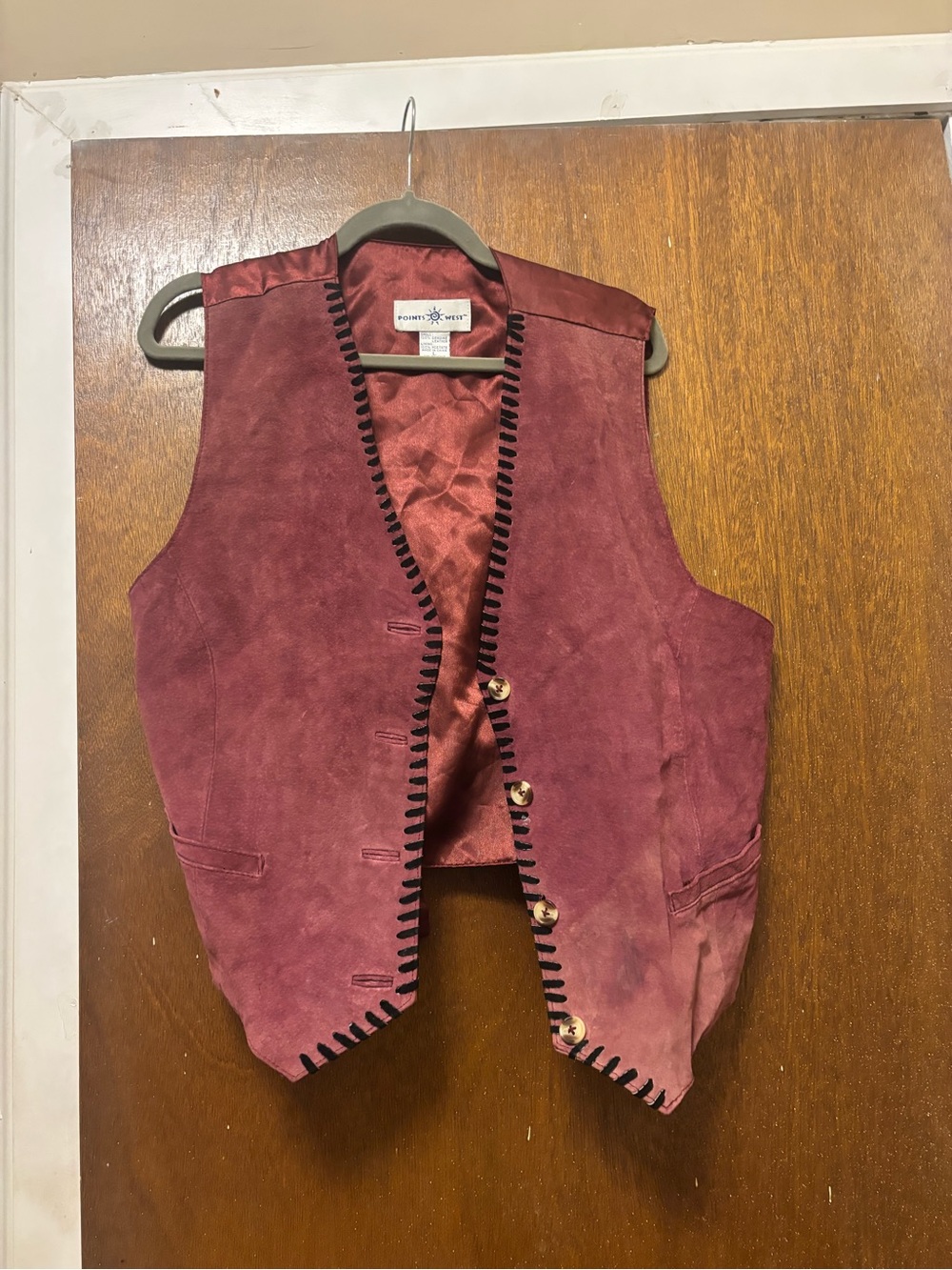 Burgundy Suede Vest